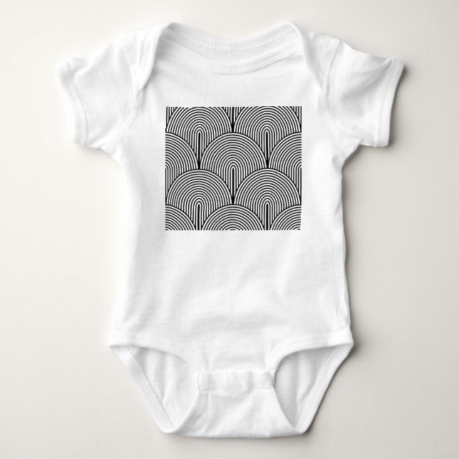 Art Deco, Luxury Black White. T Shirt (Framsida)
