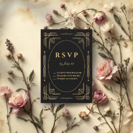 Art Deco Luxury Elegant Modern Responcard OSA Kort