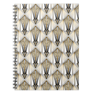 Art Deco, lyxmotif guld Anteckningsbok
