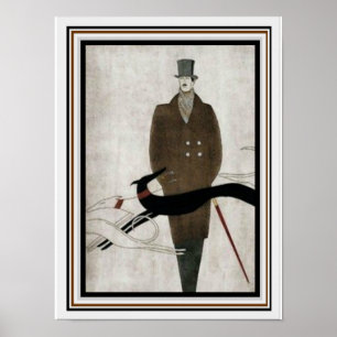 Art Deco Manar Mode Poster 12 x 16