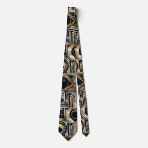 Art-deco marble Black och guld Jazzy Geometric Slips