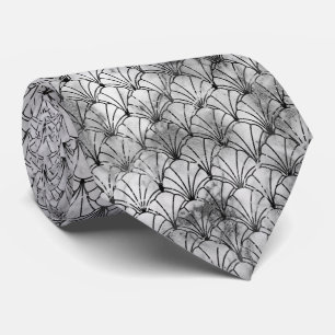 ART DECO MARBLE MONOCHROME PATTERNE TIE SLIPS