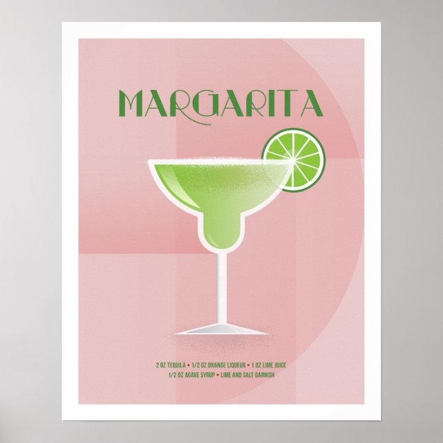 Art Deco Margarita Poster (Framsidan)