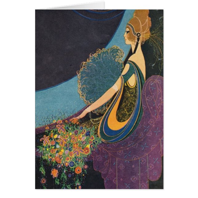 Art Deco Mavis Parfym annons Hälsningskort (Framsidan)