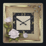 Art Deco med ro Fyrkantig Klocka<br><div class="desc">Underbar klockdesign. Du kommer att kärlek det som andra. Du kan fritt använda den här designen för andra produkter som du gillar eller anpassa och lägga till texten. Följ mig för mer. Ha en trevlig dag.</div>