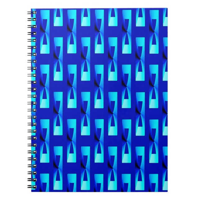Art Deco Metallic Geometric - Cobalt Blue Anteckningsbok (Framsidan)