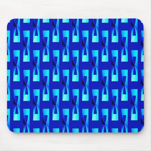 Art Deco Metallic Geometric - Cobalt Blue Musmatta (Framsidan)