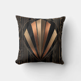 Art Deco Metallic Geometric Elegance Kudde