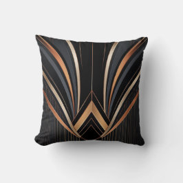 Art Deco Metallic Geometric Elegance Kudde