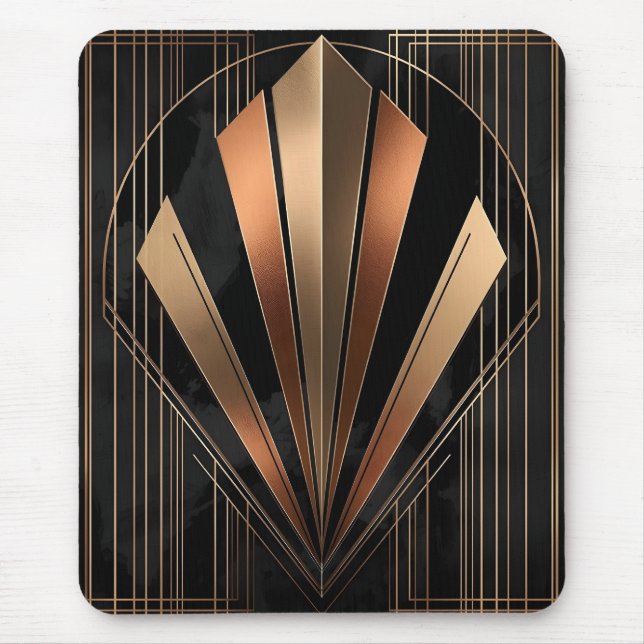 Art Deco Metallic Geometric Elegance Musmatta (Framsidan)