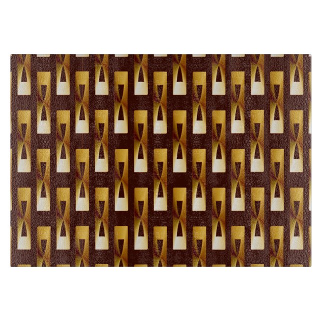 Art Deco Metallic Geometric - Guld och Chocolate (Framsidan)