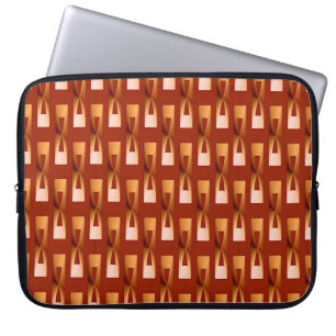 Art Deco Metallic Geometric - koppar och rost Laptop Sleeve