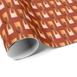 Art Deco Metallic Geometric - koppar och rost Presentpapper