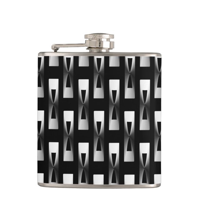 Art Deco Metallic Geometric - Silver och Black Fickplunta (Framsidan)
