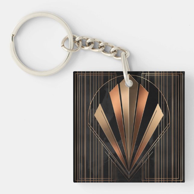 Art Deco Metallisk Geometrisk Elegans (Framsidan)