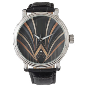 Art Deco Metallisk Geometrisk Elegans Armbandsur