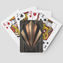 Art Deco Metallisk Geometrisk Elegans Casinokort