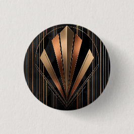 Art Deco Metallisk Geometrisk Elegans Knapp