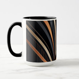 Art Deco Metallisk Geometrisk Elegans Mugg