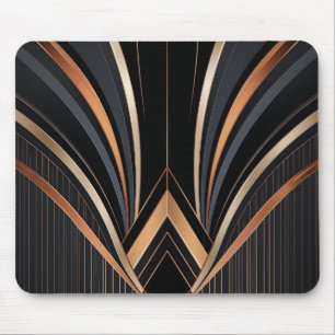 Art Deco Metallisk Geometrisk Elegans Musmatta