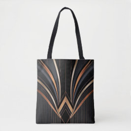 Art Deco Metallisk Geometrisk Elegans Tygkasse