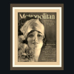 Art Deco Metropolitan Magazine 1920s Cover Poster<br><div class="desc">Snygg,  färglös,  Art Deco-design Poster för 1925 års omslag av Metropolitan Magazine.</div>