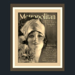 Art Deco Metropolitan Magazine 1920s Cover Poster<br><div class="desc">Snygg,  färglös,  Art Deco-design Poster för 1925 års omslag av Metropolitan Magazine.</div>