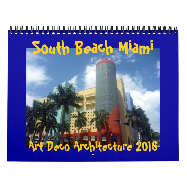 art déco miami 2016 kalender (Omslag)