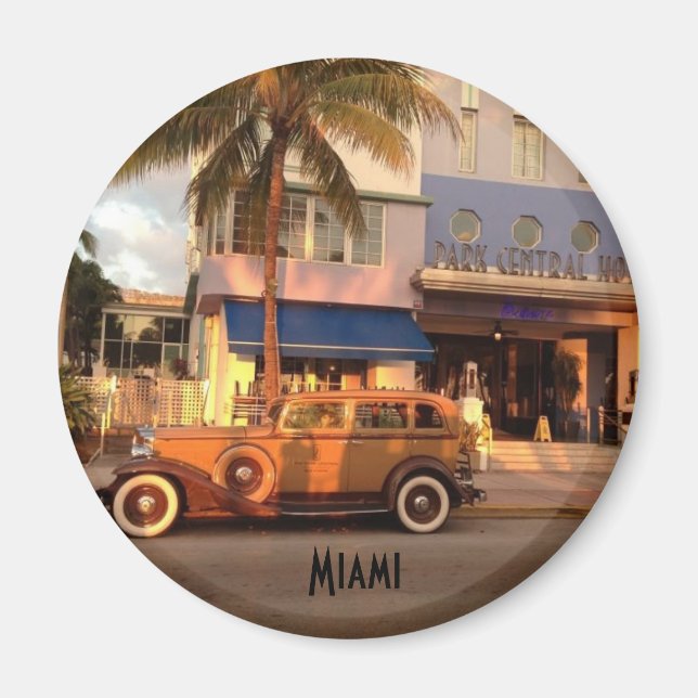 Art Deco Miami Beach Magnet (Framsidan)