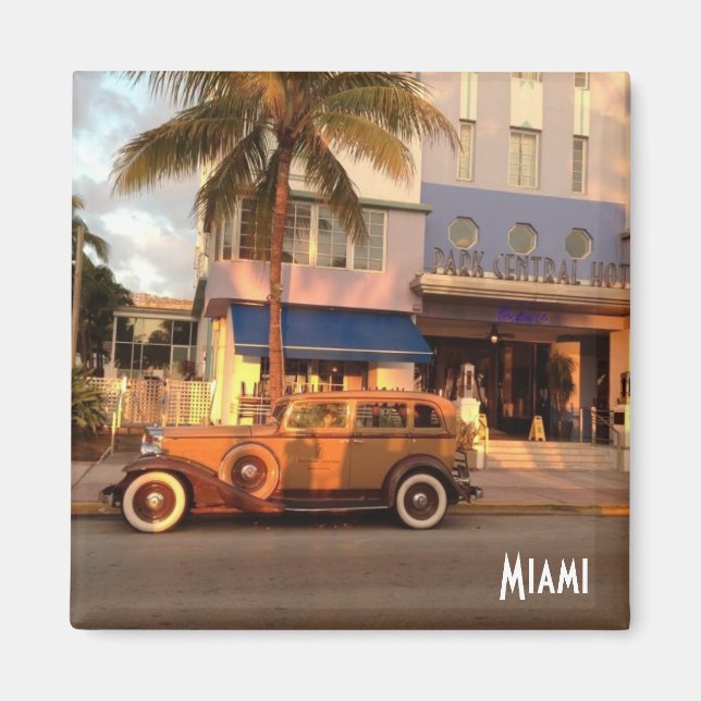 Art Deco Miami Beach Magnet (Framsidan)