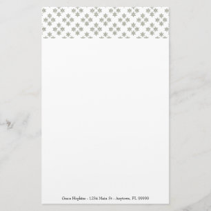 Art Deco Mini Stars Personlig Stationery Brevpapper