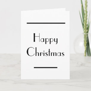 Art Deco Minimal Typografi Glad Julkort Kort