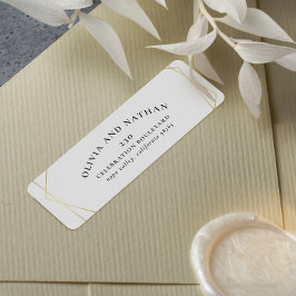 Art Deco-minimalistisk geometrisk Returadress i Gu Returadress Etikett