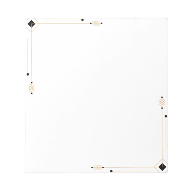 Art Deco-minimalistiskt Anteckningsblock (Framsida)