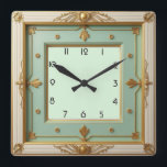 Art Deco Mint Fyrkantig Klocka<br><div class="desc">Underbar klockdesign. Du kommer att kärlek det som andra. Du kan fritt använda den här designen för andra produkter som du gillar eller anpassa och lägga till texten. Följ mig för mer. Tack. Ha en trevlig dag.</div>