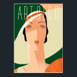 Art Deco Mode 02 Poster<br><div class="desc">Under hela 1920- och 30-talet,  när konsthändelsen var som störst,  var inflytandet överallt,  från arkitektur till mode,  från utformandet av hushållsvaror till reklam. Så modern som någonsin är den strömlinjeformade elegansen fortfarande hos oss i dag.</div>