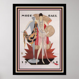 Art Deco Mode Boll 1928 12 x 16 Wall Art Poster