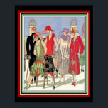 Art Deco Mode Design Poster 16 x 20<br><div class="desc">Färgfull,  Art Deco,  mode-utskrift. Poster åtgärder 16 x 20</div>
