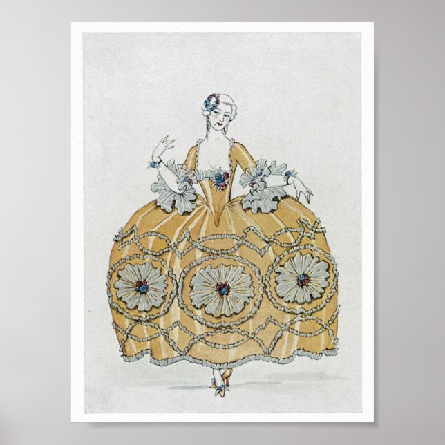 Art Deco Mode Illustration Poster (Framsidan)