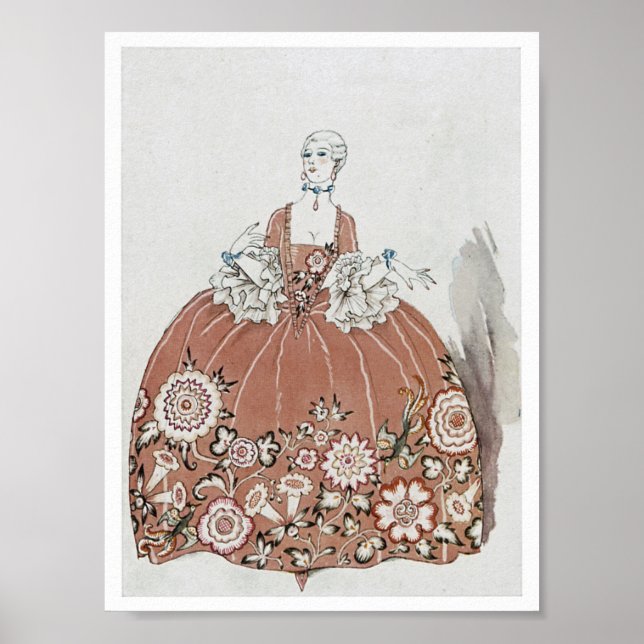 Art Deco Mode Illustration Poster (Framsidan)