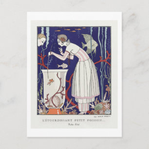 Art Deco Mode Plate of Summer Dress av Barbier Vykort