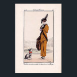 Art Deco Mode Poster<br><div class="desc">Vintage mode-platta. Snygg Parisplattan från mode 1912. Att visa toppen av Fransk mode på 1800-talet i tidigt. Illustration är av en underbar orange och svart utrustning Den här mode-plattan skulle se underbart ut i sovrum eller syningsrum och skulle se fantastisk i en grupp på 2 eller mer.</div>