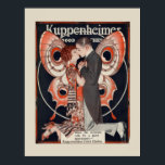 Art Deco Mode Poster<br><div class="desc">En underbar Art Deco-reklam poster för en manar klädaffär. Med ett par kyssar med en vacker fjäril som bakgrund.</div>