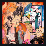 Art Deco Mode Scene Poster<br><div class="desc">Art Deco Mode Scene,  Time Borta by Wall Art. Art Deco stil temade 20:s och 30:s klippgrafik i flerfärgad visning.</div>