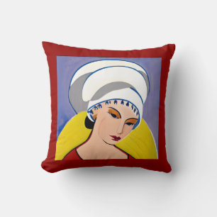 Art Deco Modern Dam i Turban Kudde