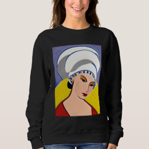 Art Deco Modern kvinna i en turban T Shirt