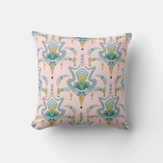 Art deco modern mönster-grafisk ornament. Abstrakt Kudde (Framsida)