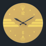 Art Deco Modern Stor Klocka<br><div class="desc">Underbar Art Deco-klockdesign. Du kommer att kärlek det som andra. Du kan fritt använda den här designen för andra produkter som du gillar eller anpassa och lägga till texten. Följ mig för mer. Tack. Ha en trevlig dag.</div>