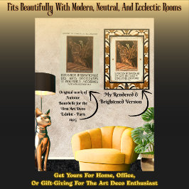 Art Deco Modifierad Antoine Bourdelle Fransk Konst Poster