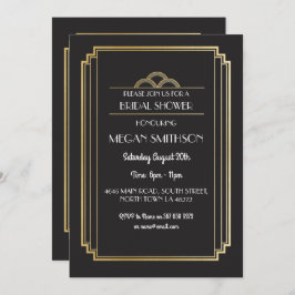 Art Deco Möhippa Inbjudan Gatsby 1920's Party